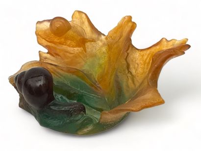 DAUM France
Vide-poche en pate de verre à...