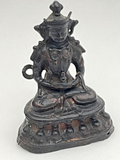 Statuette en bronze laqué, représentant la...