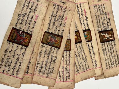 Livre de prière en sanskrit comprenant plusieurs...
