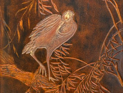 PHAM HAU (1903-1995)
Paravent à quatre feuilles...