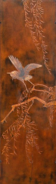 PHAM HAU (1903-1995)
Paravent à quatre feuilles...