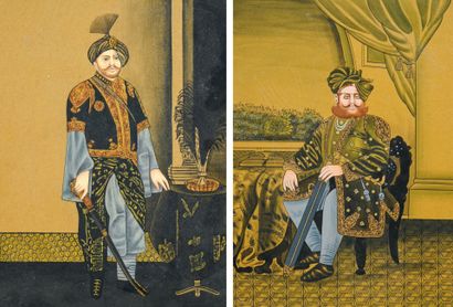 Deux portraits de maharadja.
Deux gravures...