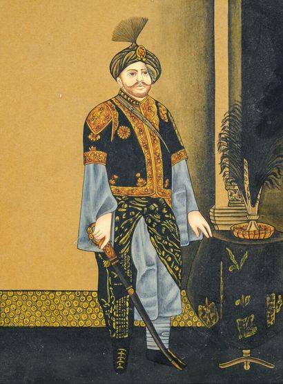 Deux portraits de maharadja.
Deux gravures...