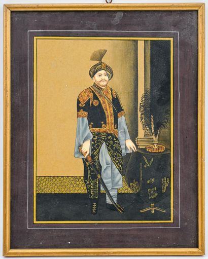 Deux portraits de maharadja.
Deux gravures...