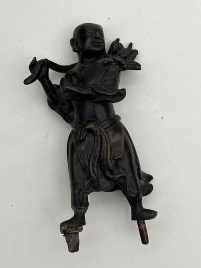 Groupe en bronze représentant lao tseu sur...