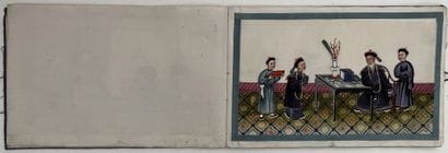 Album de neuf encres et couleurs sur papier...