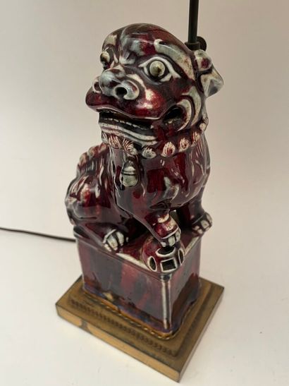 Paire de chiens de Fô en céramique 