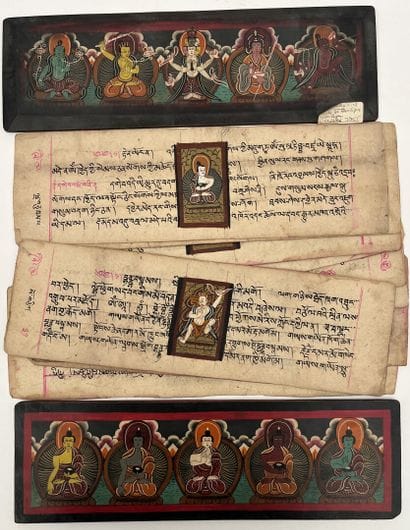 Livre de prière en sanskrit comprenant plusieurs...