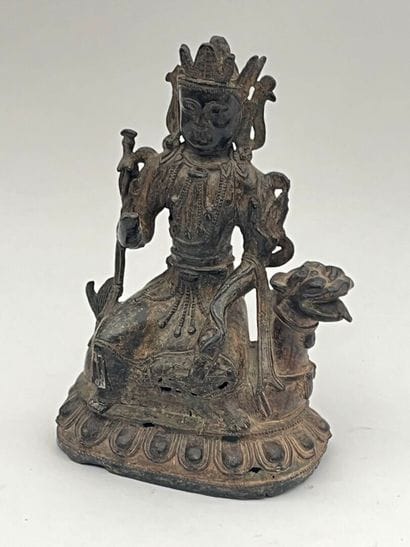 Groupe en bronze représentant la Guanyin...