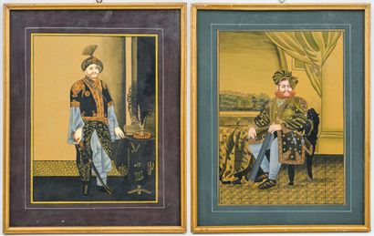 Deux portraits de maharadja.
Deux gravures...