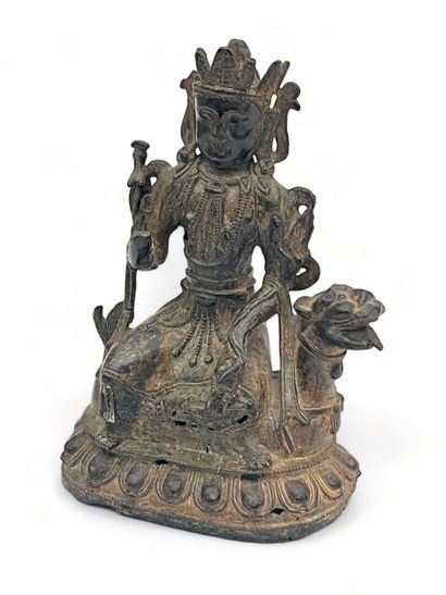 Groupe en bronze représentant la Guanyin...