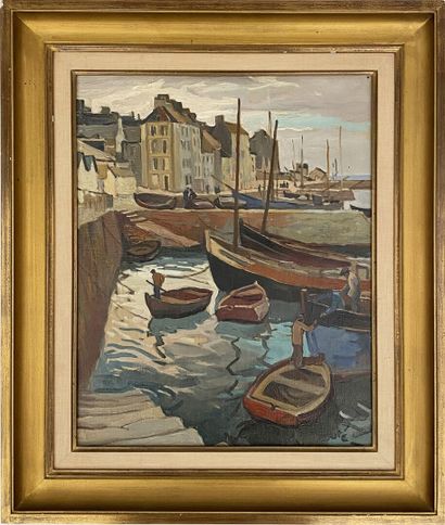 Gabriel VIÉ (1888-1973)
Breton port
Oil on...