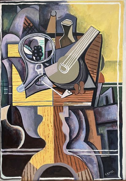 after Georges BRAQUE
Cubic composition
Dondé...