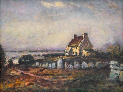 Léon DUVAL-GOZLAN (1853-1941)
Breton cottage
Oil...