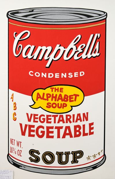 Based on Andy WARHOL 
Campbell's soup
Serigraph...
