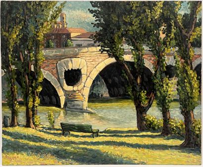 Antoine BOGEY (1943)
Toulouse, the Pont Neuf
Oil...
