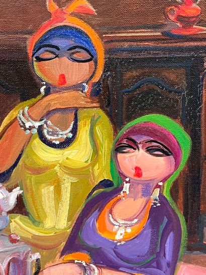 Shakir AL-ALOUSI (1962)
Women at tea
Oil...