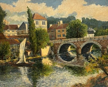 Antoine BOGEY (1943)
Village, bridge, sailing...