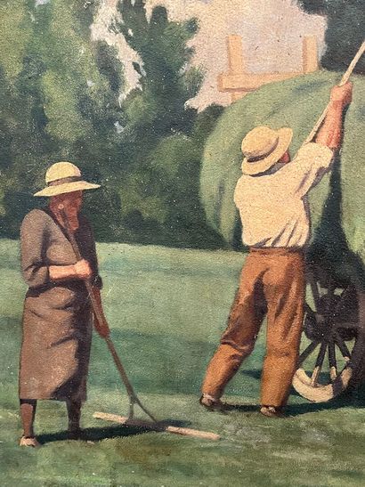 René MICHAULT (20th)
Harvest day
Oil on card...