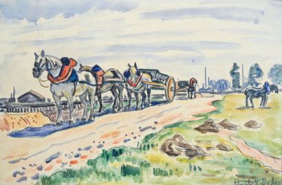 Henri Liénard de SAINT-DELIS (1878-1949)
Horse-drawn...