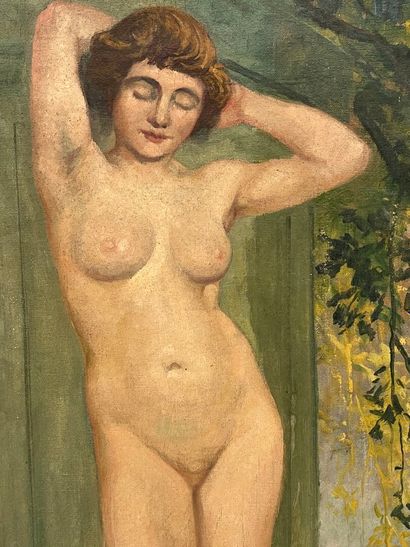 L. BOUDET 20th century
Standing nude
Oil...
