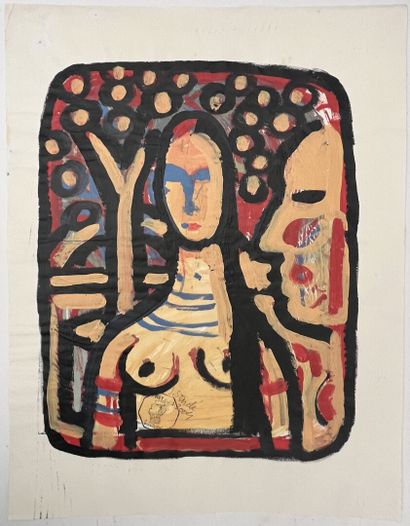 Jean STARCK (XX)
Mona Lisa
Oil on paper,...