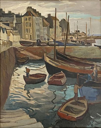 Gabriel VIÉ (1888-1973)
Breton port
Oil on...