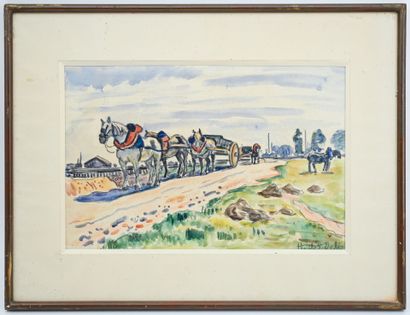 Henri Liénard de SAINT-DELIS (1878-1949)
Horse-drawn...