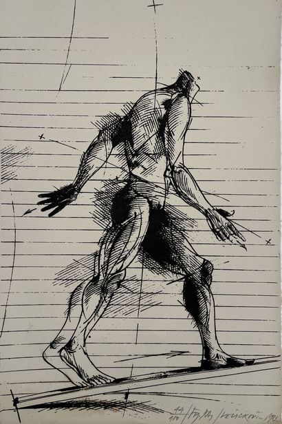 Vladimir VELICKOVIC (1935-2019)
Walking man
Lithograph...
