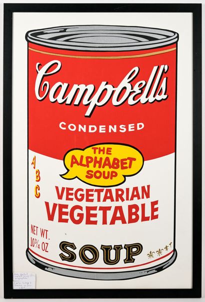 Based on Andy WARHOL 
Campbell's soup
Serigraph...