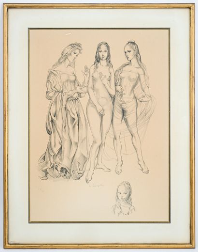 Léonard FOUJITA (1886-1968)
Les trois grâces
Lithograph...