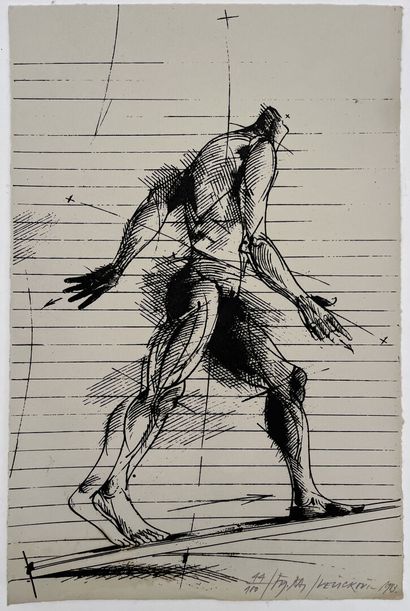 Vladimir VELICKOVIC (1935-2019)
Walking man
Lithograph...