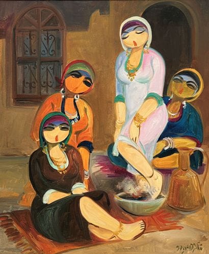 Shakir AL-ALOUSI (1962)
Women at tea
Oil...
