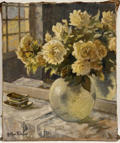 Arthur FOACHE (1871-1967)
Vase of flowers
Oil...