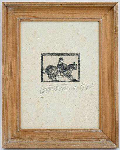 Franz GABLECK (1910-1974)
The horseman
Etching,...