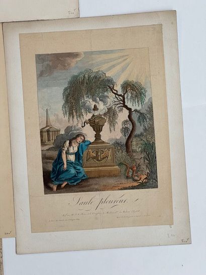 Set of eight seditious engravings including...