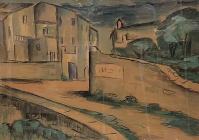 Ginés PARRA (1896-1960)
Catalan village
Watercolor...