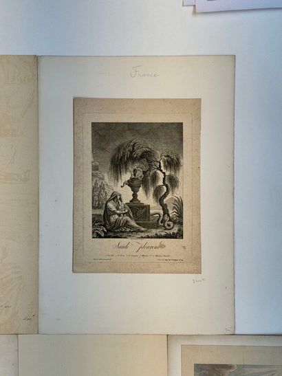 Set of eight seditious engravings including...