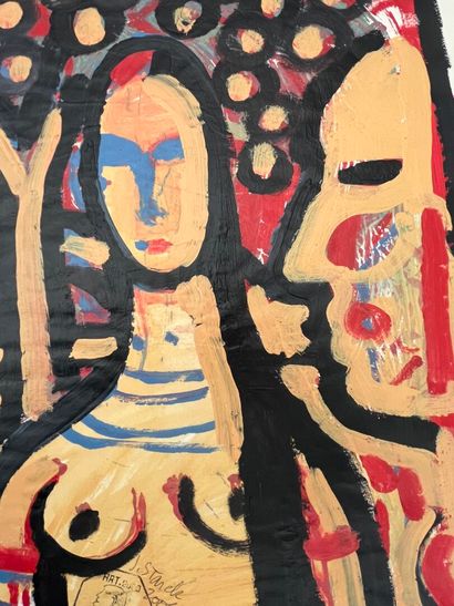 Jean STARCK (XX)
Mona Lisa
Oil on paper,...