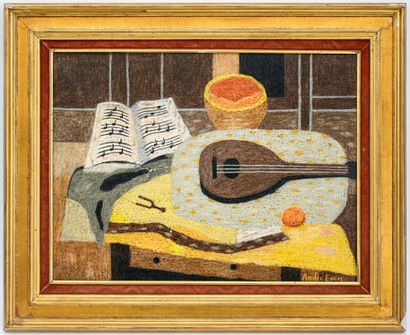 André EVEN (1918-1996),
Still life with guitar
Oil...