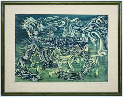 Adrien DAX (1913-1979)
Composition, 1954
Ink...