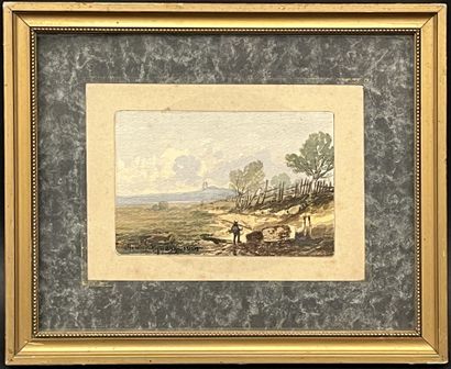 Armand GUÉRY (1850-1912)
Animated landscape
Watercolor...