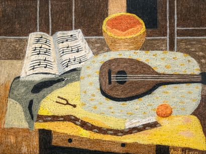 André EVEN (1918-1996),
Still life with guitar
Oil...