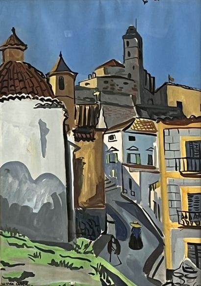 Renée ASPE (1929-1969)
Spanish village
Gouache...