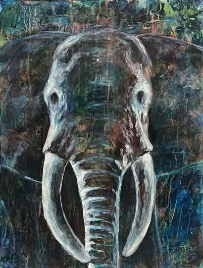 SYLB
Portrait of an elephant 
Watercolor...