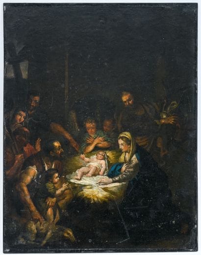 ECOLE ITALIENNE, fin XVIIe
Nativité
Huile...