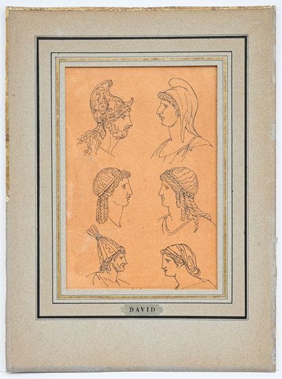 D'après Jacques-Louis DAVID
Etude de visages...