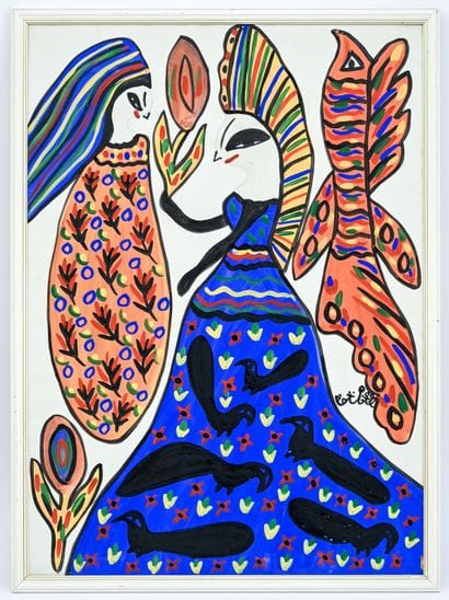 BAYA (1931-1998)
Maternité à la fleur et...