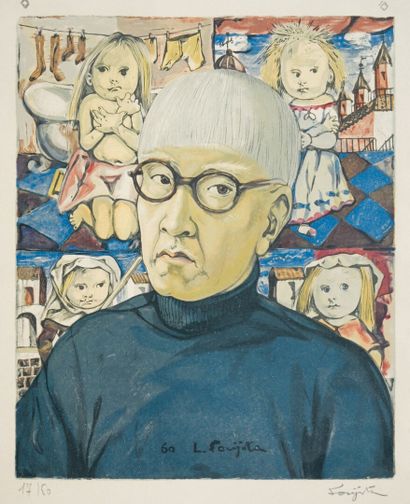 Léonard-Tsuguharu FOUJITA (1886-1968)
Autoportrait,...