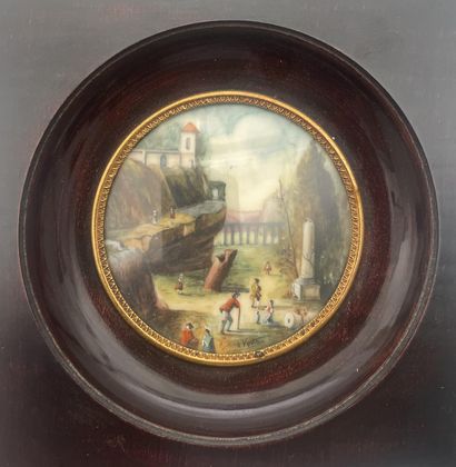 Ensemble de cinq miniatures diverses XIXe,...